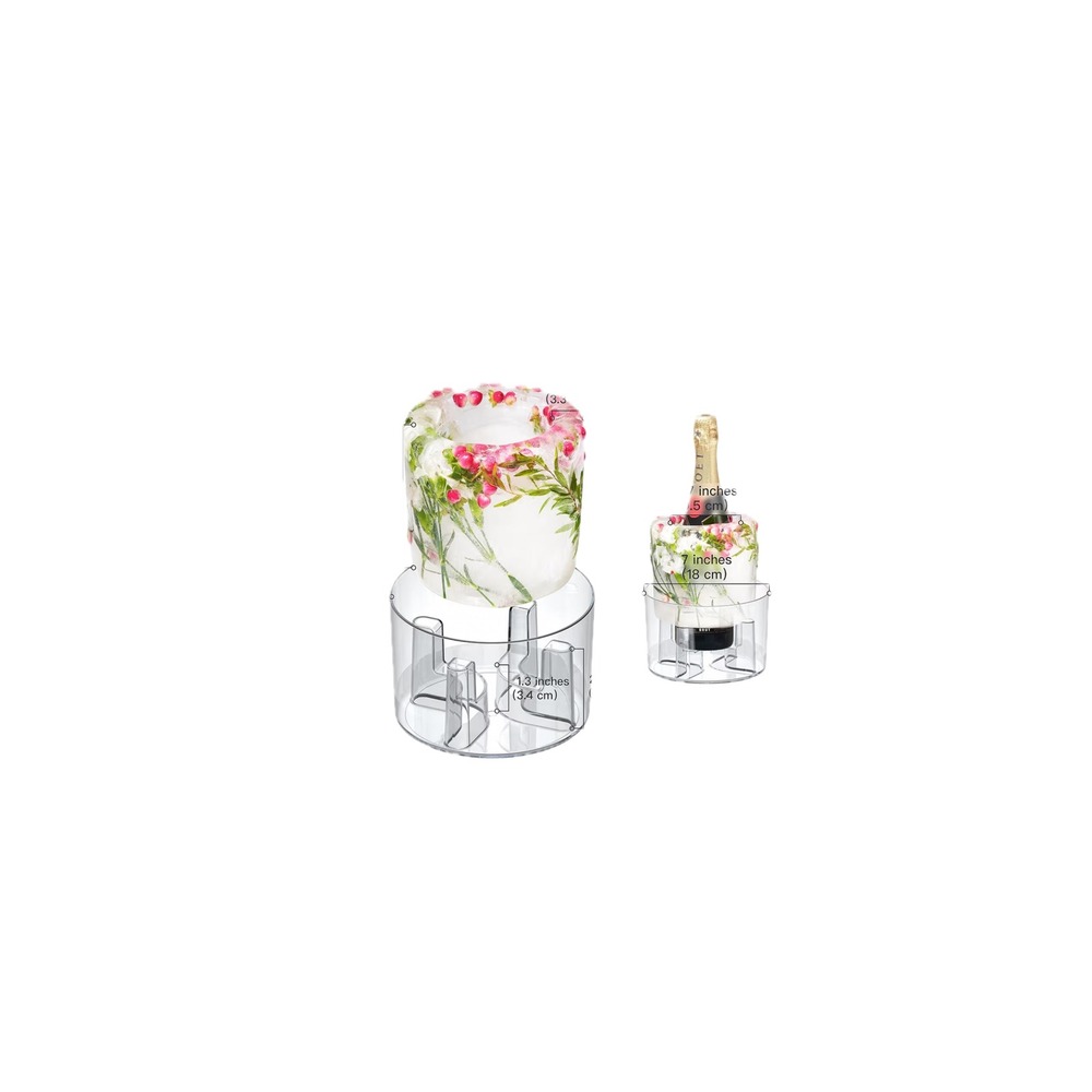 Floral Champagne Ice Bucket Wine Cooler Chiller Holder‎